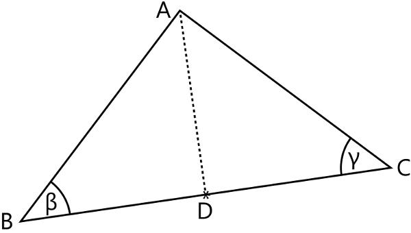 Zeichnung des Dreiecks ABC
